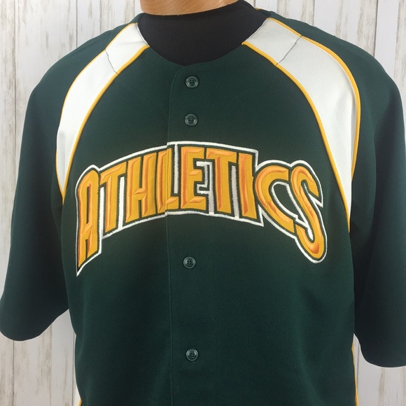 Stitches* Other - Oakland Athletics Stitches Jersey Button Front L